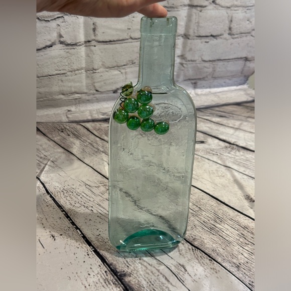 Handcrafted Artist Flatten Glass bottle cheese platter - Picture 12 of 16